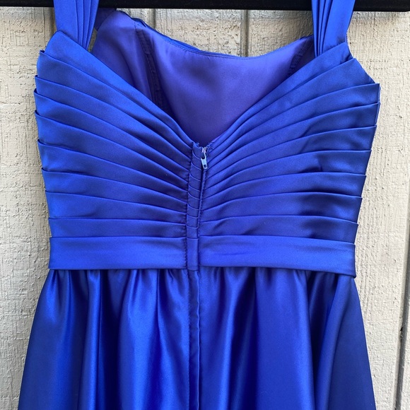 Royal Blue Satiny Dress - Picture 9 of 10